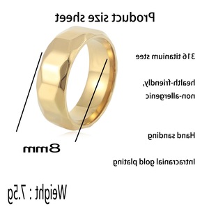 yunnique Fashion <b>Rings</b> Geometric Diamond Pattern Gold Unisex Jewelry Gift - Product Image 2