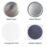 Kit de fabrication d'aimants photo ronds pour réfrigérateur de 58 mm (2,25 pouces) comprenant une machine de découpe et 100 ensembles de matériaux magnétiques