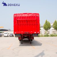 Semi-remorque à plateau de 60 tonnes avec carrosserie en acier durable pour le transport de marchandises en vrac, de produits agricoles et de matériaux de construction