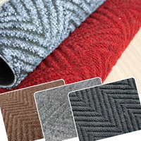 Tapis de porte personnalisé robuste et durable, antidérapant, à rayures en chevrons, lavable, tapis de bienvenue pour porte d'entrée, tapis de sol extérieur