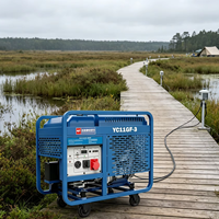 Générateur diesel 11 kW 12 kW refroidi par air, bicylindre, démarrage électrique, groupe électrogène portable, réservoir de carburant de 40 L, type silencieux, châssis ouvert, 1800 tr/min