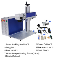 Machine de marquage Laser 20w à gravure profonde pour anneau et tasse de carte de crédit en métal NFC pour carte magnétique d'impression plastique CE en métal