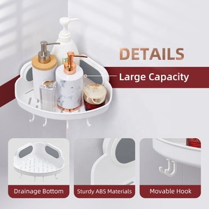 TAILI Kitchen <strong>Suction</strong> Cup Storage Rack Vacuum Wall Storage Corner Basket Rack <strong>Suction</strong> Cup Shower Caddy <strong>Bathroom</strong> <strong>Shelves</strong> - Product Image 2