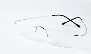 Montura de gafas ópticas de titanio sin montura Silhouete ultraligera, montura de gafas sin bisagras hipoalergénicas para hombres y mujeres - Product Image 4