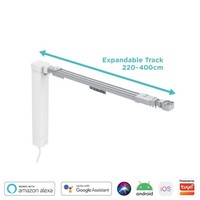Moteur de store électrique extensible à double tige de qualité supérieure, rail de rideau à ondes pliables, produits intelligents pour la maison, appareils