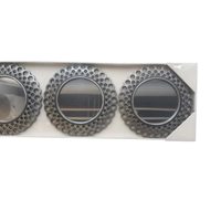 Ensemble de 3 miroirs muraux en plastique de luxe à motifs creux, style Art Déco, rétro, pour la décoration murale des appartements, des hôtels et des fermes