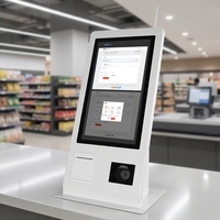 Terminal de paiement en libre-service 15,6 pouces avec imprimante NFC, lecteur de codes-barres, pour restaurants et autres usages, caisse enregistreuse, système PDV