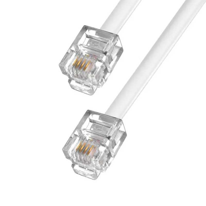 High-Speed RJ11 6p4c telephone extension cord male to male straight telephone cable rj11 telephone flat cable rj11 patch cord