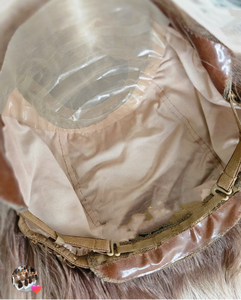 Perruque de luxe en cheveux humains avec dentelle, bord en silicone, racines dégradées et mèches <span class=keywords><strong>piano</strong></span>, idéale pour l'alopécie, la chimiothérapie et la perte de cheveux - Product Image 5