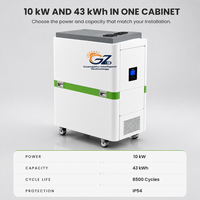 Système de stockage d'énergie résidentiel tout-en-un avec batterie onduleur 10KW 43KWh LiFePO4 empilable hybride hors réseau IP54