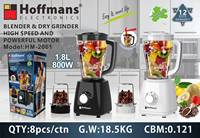 Mixeur Électrique Multifonctionnel 2-en-1 Hoffmans 800W avec Bol Incassable pour une Vie Facile en Afrique