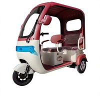 Tricycle électrique à double rangée pour loisirs, usage double passagers et marchandises, véhicule à batterie pour le transport scolaire des enfants