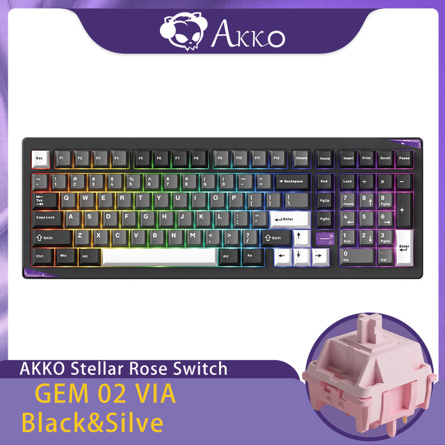 AKKO Gem 02 VIA OEM Mechanical Keyboard 1800 Compact Size Rapid Disassemble VIA Support 8000mAh Battery Aluminum CNC Keyboard