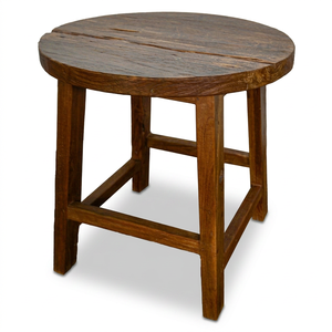Modern Round Rustic <b>Solid</b> <b>Wood</b> Adjustable Side Table for Living Room Coffee Table - Product Image 1