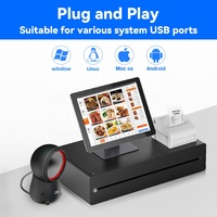 Escáner de Código de Barras 2D JR T55, Ajustable, de Escritorio, con Alerta Sonora, Conexión Plug and Play, CMOS, Manos Libres, Venta al Por Mayor