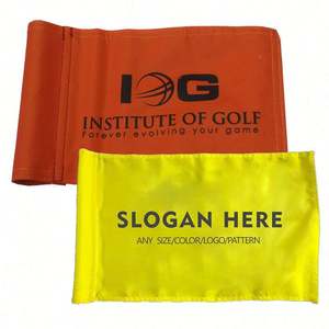 Logotipo impreso personalizado Impresión personalizada de doble cara Bandera de golf al aire libre Publicidad personalizada Banderas de golf - Product Image 1