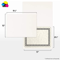 Lin blanc 30 pièces/boîte 9 1/2X12 détenteurs de certificats papier pour les produits de dépôt de documents de reconnaissance de récompense