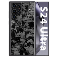Étui de protection en fibre de carbone pour Samsung S26 Ultra avec grand motif sur la coque du téléphone