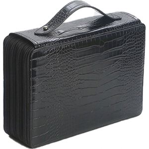 Étui à crayons personnalisé avec logo, professionnel, 4 couches et 4 fermetures éclair, anti-chute et anti-choc, 200 emplacements pour crayons de couleur - Product Image 1