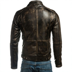 Solid Color Men <b>Leather</b> <b>Jacket</b> Custom Design <b>Leather</b> <b>Jacket</b> Casual Wear <b>Leather</b> Men's <b>Jackets</b> - Product Image 2