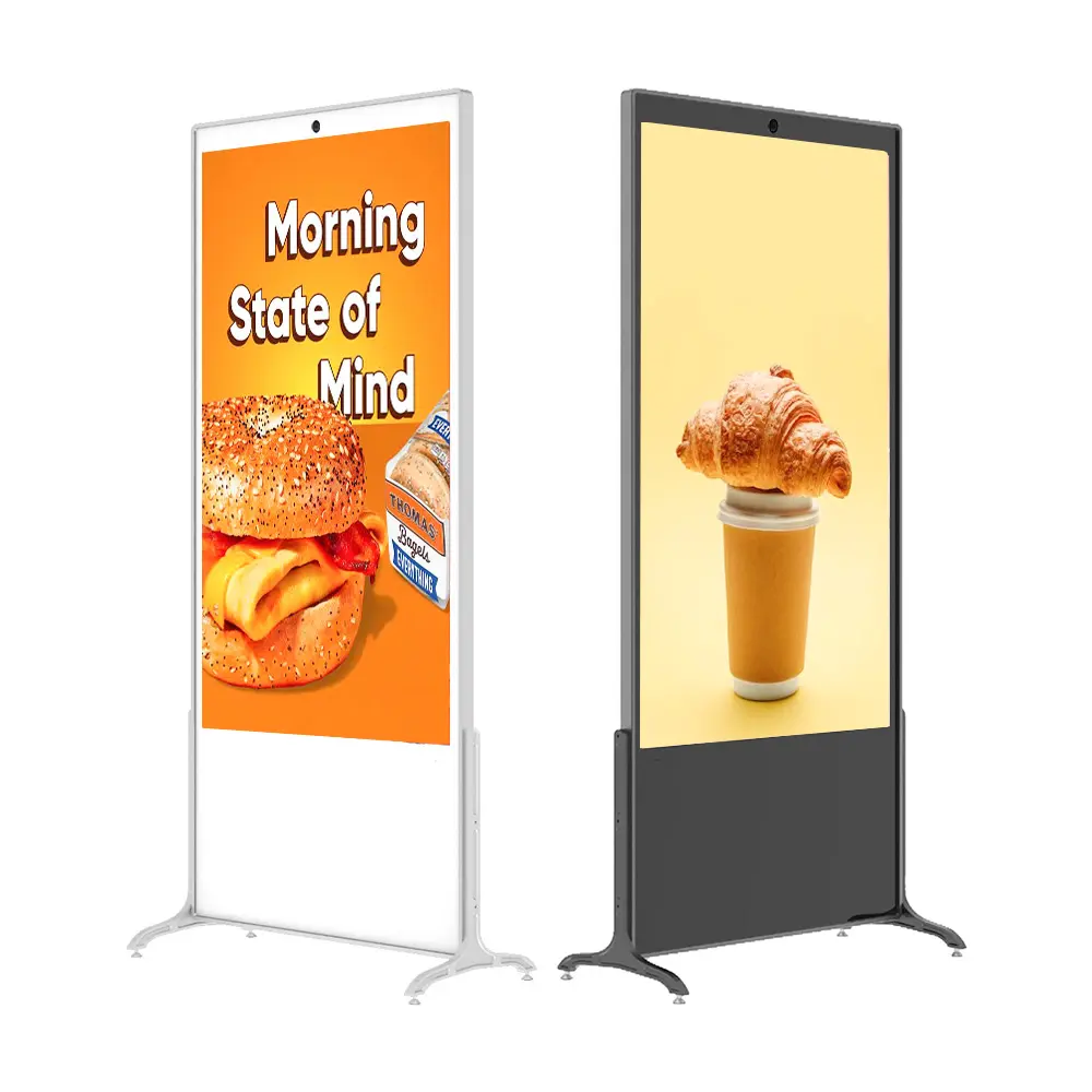 Hot food hamburger sandwich Store 49 inch Floor stand Indoor Signage ads machine touch screen Kiosk Customized digital signage
