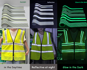 Ruban réfléchissant photoluminescent, ruban réfléchissant en polyester, ruban réfléchissant luminescent imperméable, ruban réfléchissant qui brille dans le noir pour l'extérieur - Product Image 4