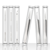 VH Sell Kit d'outils professionnels pour l'extraction de points noirs, de boutons, de comédons blancs et d'imperfections, aiguille à acné pour le visage et le nez