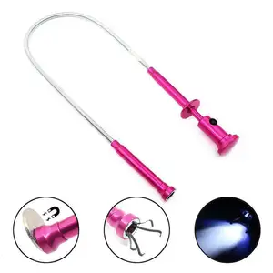 Claw Magnetic Pick-up Tool 4 Claws with Bright LED Light Flexible Spring Magnet Grab Grabber Fingers