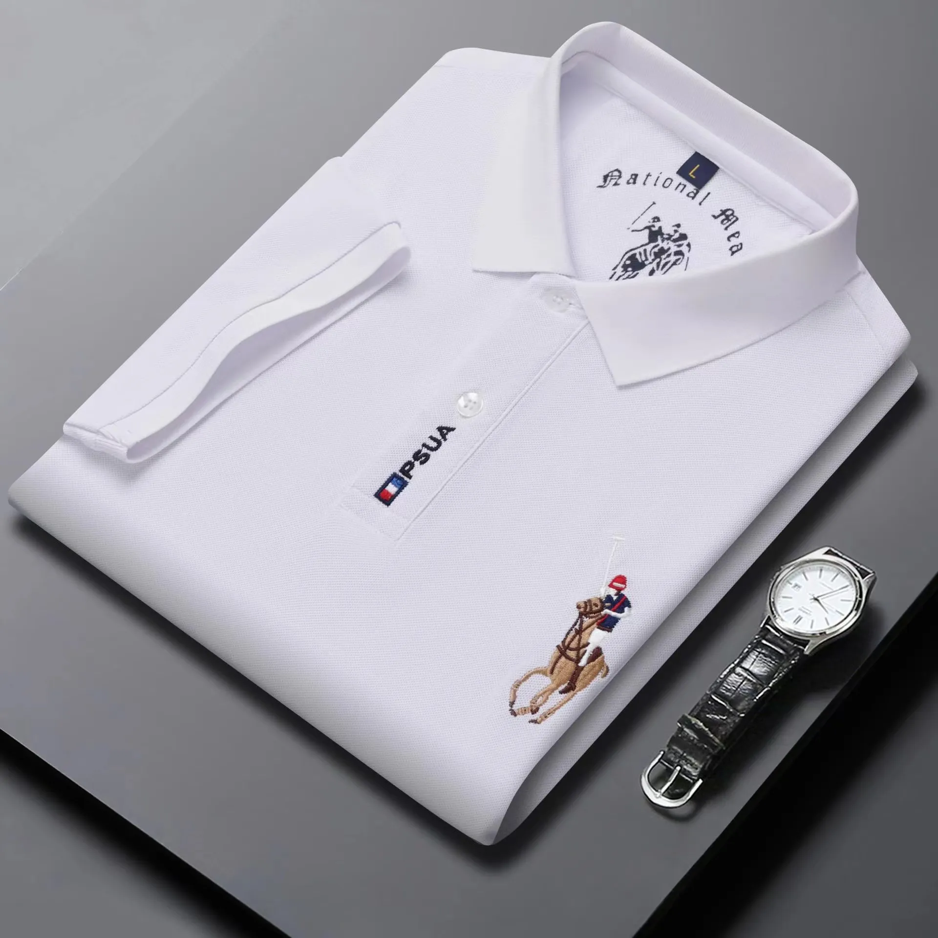 Polo de talla grande de alta calidad para hombre, Camiseta de algodón de alta calidad, de gama completa de M-4XL