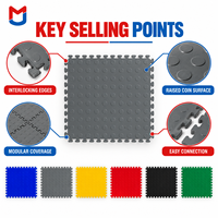 Dalles de sol en PVC modulaires rigides antidérapantes pour atelier, garage, entrepôt industriel, tapis de sol en PVC pour parking