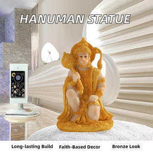 Nueva estatua de resina de mono hindú Dios Hanuman escultura de bronce para <span class=keywords><strong>el</strong></span> hogar adornos de <span class=keywords><strong>templo</strong></span> para decoración religiosa del hogar - Product Image 2