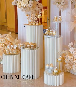 Accessoires de fête de mariage : <span class=keywords><strong>Colonne</strong></span> romaine pliable pour table de desserts, ornements cylindriques, décorations de fenêtre en papier portables et haut de gamme - Product Image 3