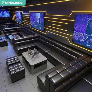 Ensemble de meubles de bar modernes de haute qualité pour boîtes de nuit KTV comprend un éclairage Table canapé cabine Logo affichage extérieur vente en gros - Product Image 6
