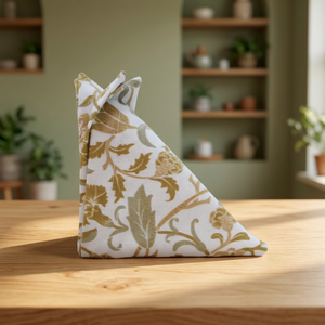 Soft Washed Organic square Linen Napkins Elegant <b>Botanical</b> <b>Prints</b> Handmade for Kitchen Dining Restaurant Festive Table Settings - Product Image 1