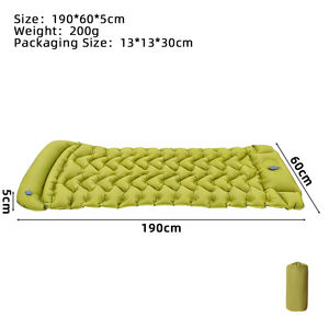 防水寝袋マット TPU素材 エア注入式 携帯用 簡単折りたたみ アウトドア キャンプパッド 枕付き エアベッド - Product Image 6