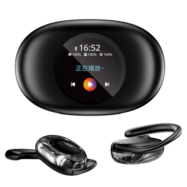 LED Digital Display 5.3 Touch Screen JL for V5.3 Open-Ear Wireless Earbuds Microphone IPX-2 Waterproof 20 Hours Battery