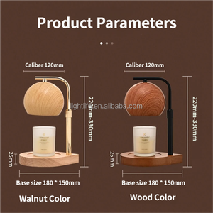 Lámpara Calentadora de Velas de Madera Original para Regalo de Inauguración de Casa, Altura Ajustable, Temporizador de Intensidad Regulable, Lámpara de Mesa Eléctrica para Derretir Cera para Casa Nueva - Product Image 5