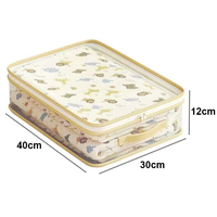 Lot de 4 organiseurs de draps et de rangements avec fenêtre, boîte de rangement pour couvertures, housses de couette et ensembles de literie