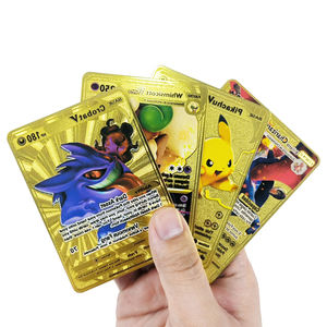 Vente en gros de cartes de jeu Pokemoned personnalisées de haute qualité-<span class=keywords><strong>Vmax</strong></span> avec Charizard 1st Gold Black Stainless Steel Metal Finish Plastic - Product Image 1