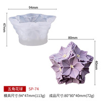 Moule en silicone 3D Fleur de Gardenia pour bougies et savons, idéal pour la fabrication artisanale de gypse, résine et ciment, cadeaux de Saint-Valentin