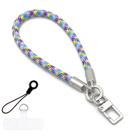Sangle de poignet tressée 8 mm réglable anti-perte pour téléphone, accessoires pour smartphones iPhone et Android, fabrication OEM