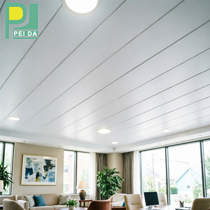 Panneau de plafond pour maison mobile en <span class=keywords><strong>PVC</strong></span>, largeur 20 cm, longueur 5,95 m, installation facile, imperméable, revêtement décoratif pour murs et toits - Product Image 2