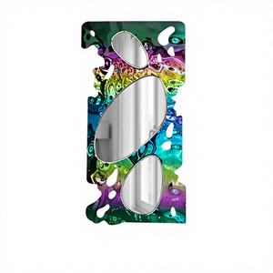 Miroir en acier inoxydable de haute qualité avec revêtement PVD durable, design décoratif mural anti-buée pour les occasions de mariage - Product Image 1