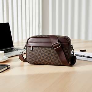 Bolso <span class=keywords><strong>Bandolera</strong></span> <span class=keywords><strong>de</strong></span> Piel Sintética <span class=keywords><strong>de</strong></span> Lujo para <span class=keywords><strong>Hombre</strong></span>, Modelo 2026, Bolso <span class=keywords><strong>de</strong></span> Hombro Impermeable con Logotipo Personalizado y Protección Antirrobo - Product Image 3