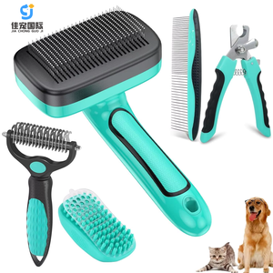 Kit de brosses pour chiens et chats à poils courts et longs, ensemble de toilettage pour animaux de compagnie 5 en 1, coupe-ongles pour animaux de compagnie - Product Image 1
