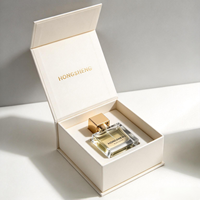 Boîte cadeau de luxe haut de gamme pour flacon de parfum avec design magnétique blanc et impression à l'encre à base de soja recyclable