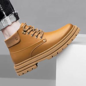 Men's Oxford Cow Leather <b>Height</b> <b>Increasing</b> Elevator Shoes with Rubber Outsole Pvc <b>Insoles</b> Mesh Lining High Top Plus Size 37-46 - Product Image 6