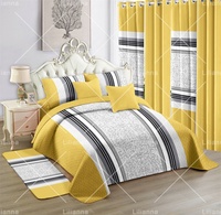 Parure de Lit King Size 12 Pièces 2024 avec Rideaux Assortis Style Américain 100 % Microfibre Motif Personnages