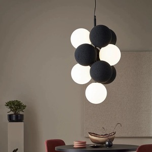 <span class=keywords><strong>Design</strong></span> minimalista lampada a sfera a bolle di lusso creativo con luci a sospensione per sala da pranzo Nordic velluto - Product Image 2