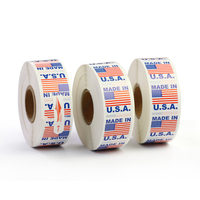 1 "x 1" Etiqueta de marca personalizada Hecho en las pegatinas de EE. UU.
